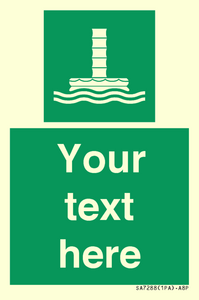 Custom sign safe condition Evacuation chute 